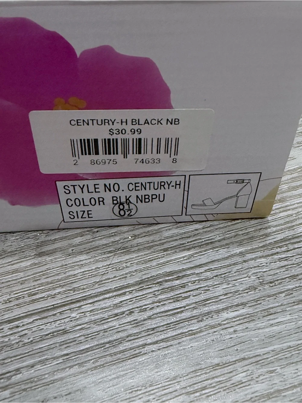 Women's Black Ankle Strap Block Heel Sandals